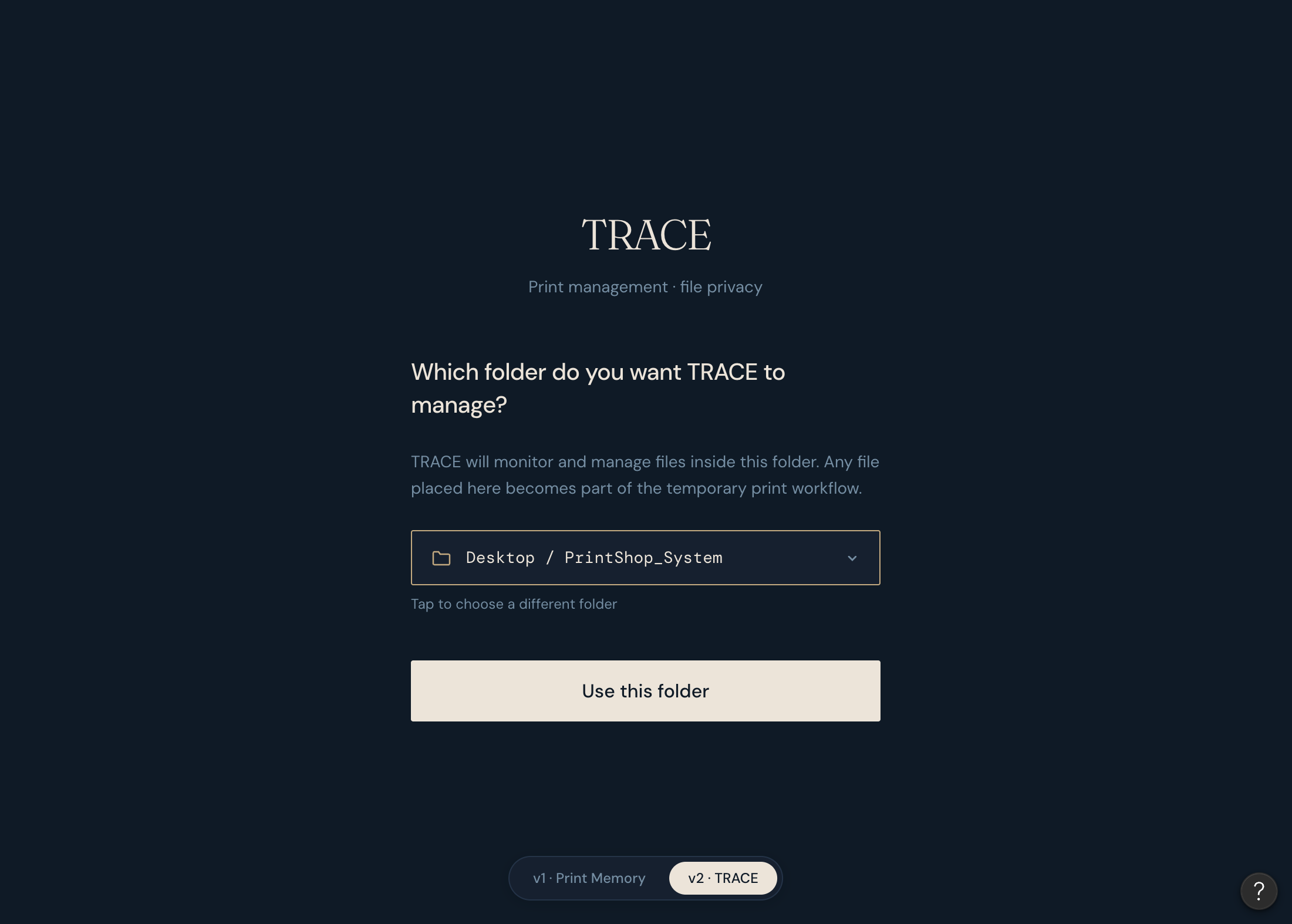 coverpage for folder selection